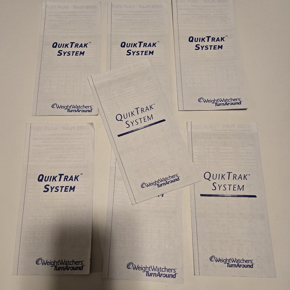 Lot of 7 Weight Watchers TurnAround QuikTrak System Paper Tracker Logs